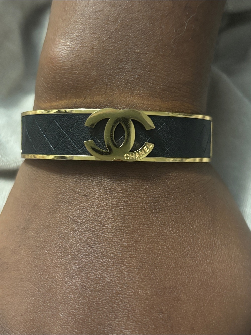 CC Black & Gold Bangle Bracelet
